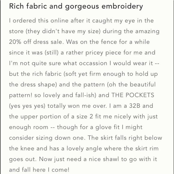 Anthropologie Embroidered Perennial Dress New Size 4 - Picture 7 of 13